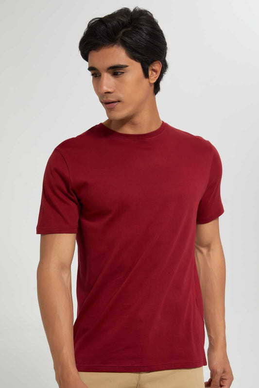 Burgundy Solid T-Shirt