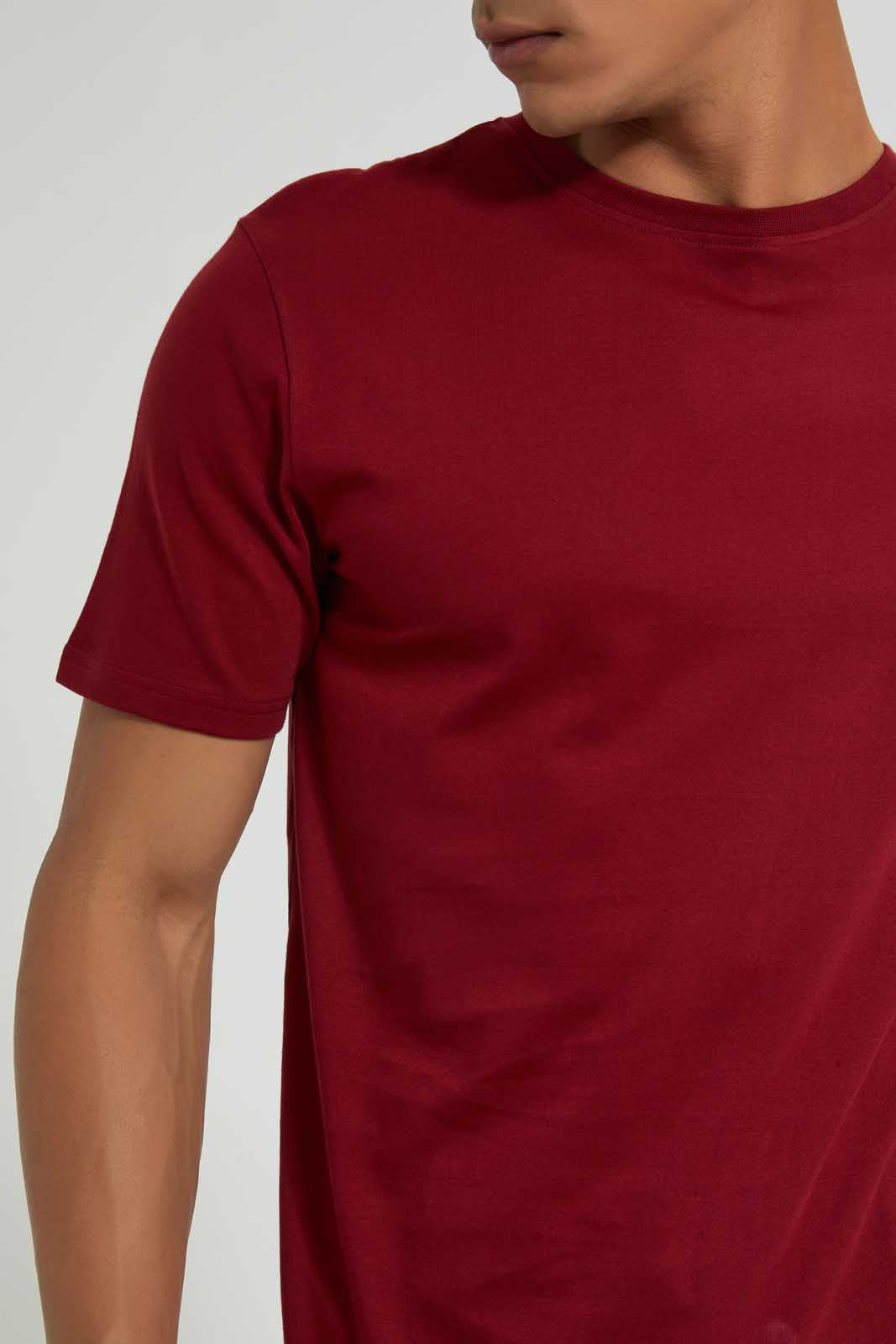 Burgundy Solid T-Shirt