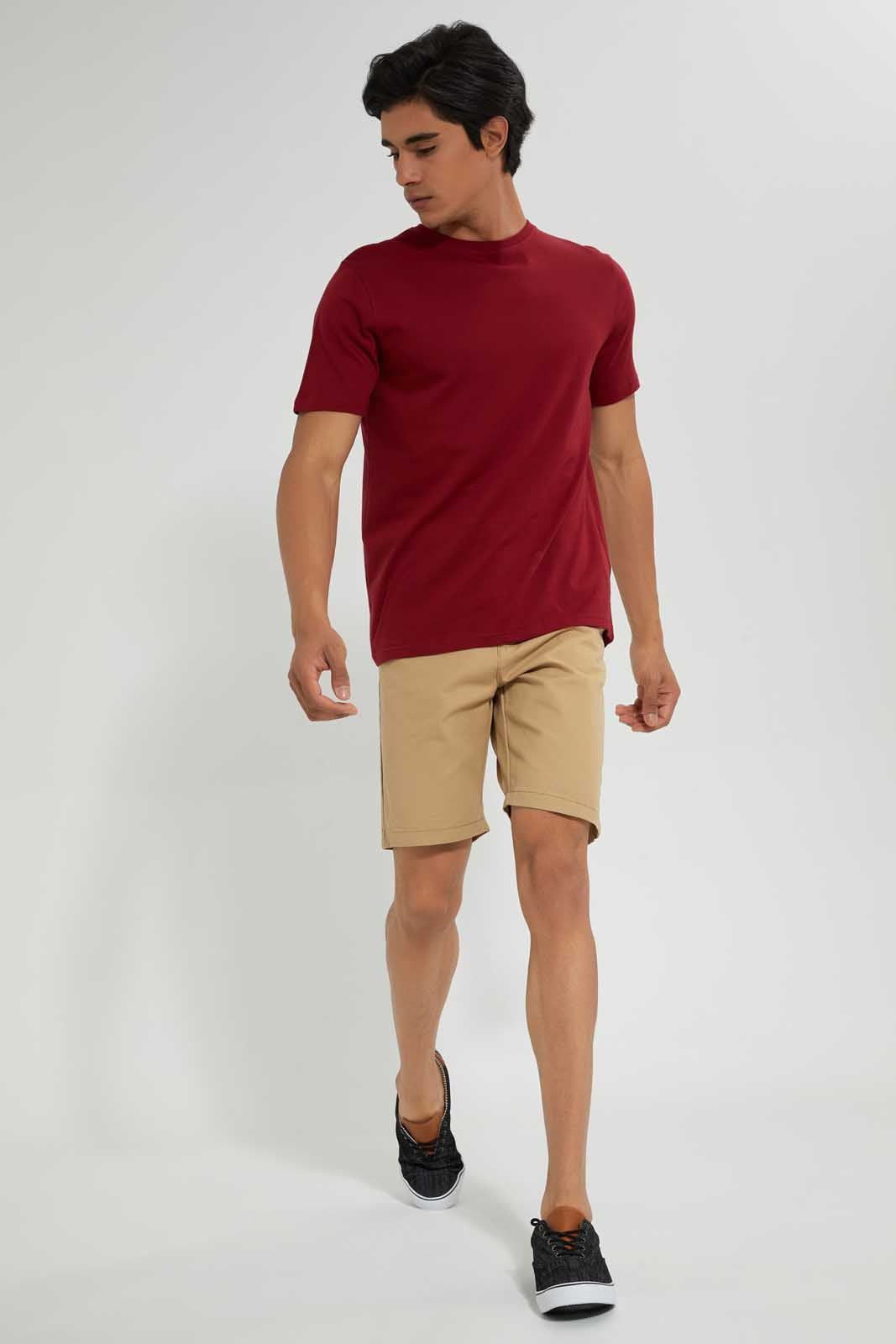 Burgundy Solid T-Shirt