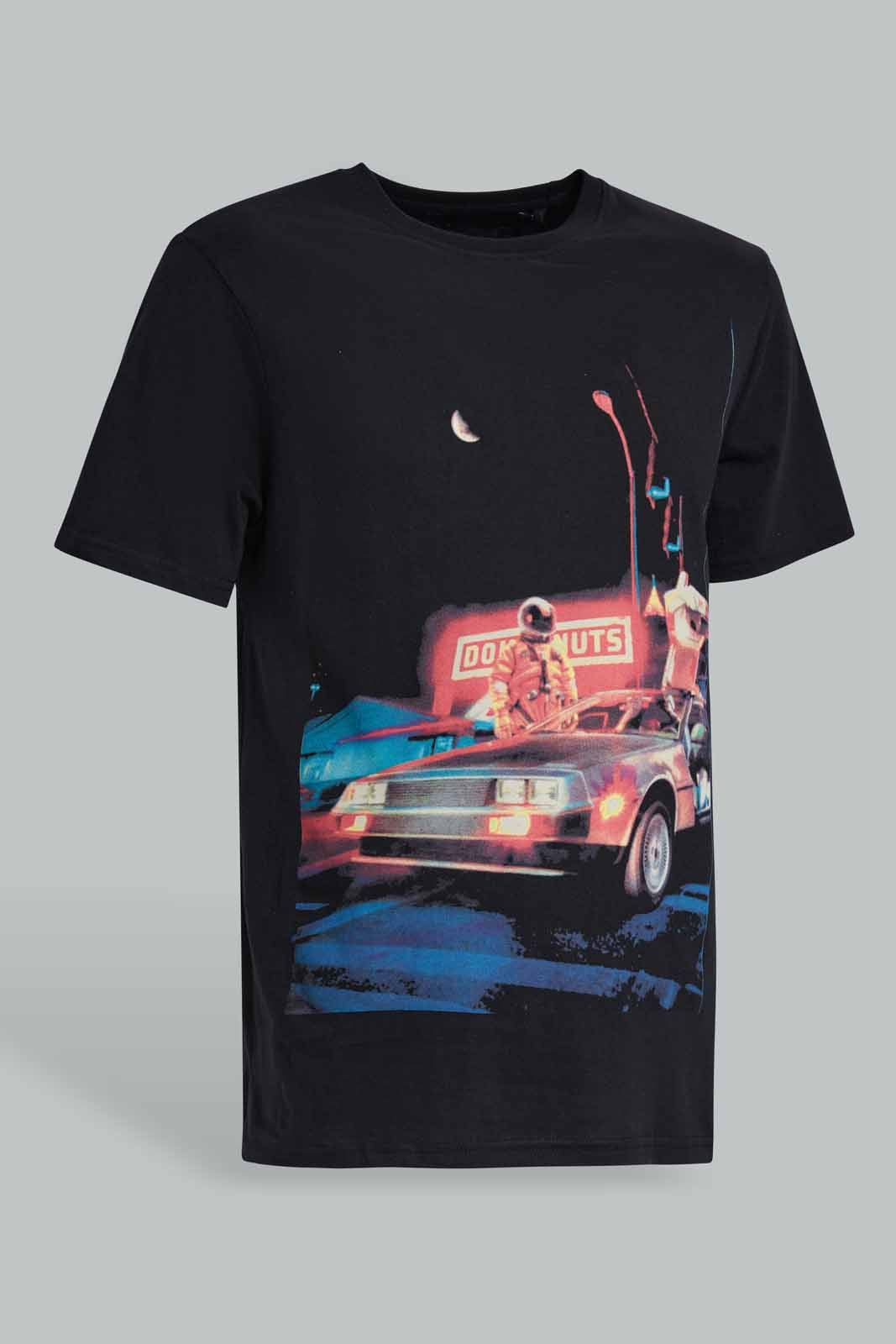 Redtag-Black-Graphic-T-Shirt-Category:T-Shirts,-Colour:Black,-Filter:Men's-Clothing,-Men-T-Shirts,-New-In,-New-In-Men-APL,-Non-Sale,-S22C,-Section:Men,-TBL-Men's-