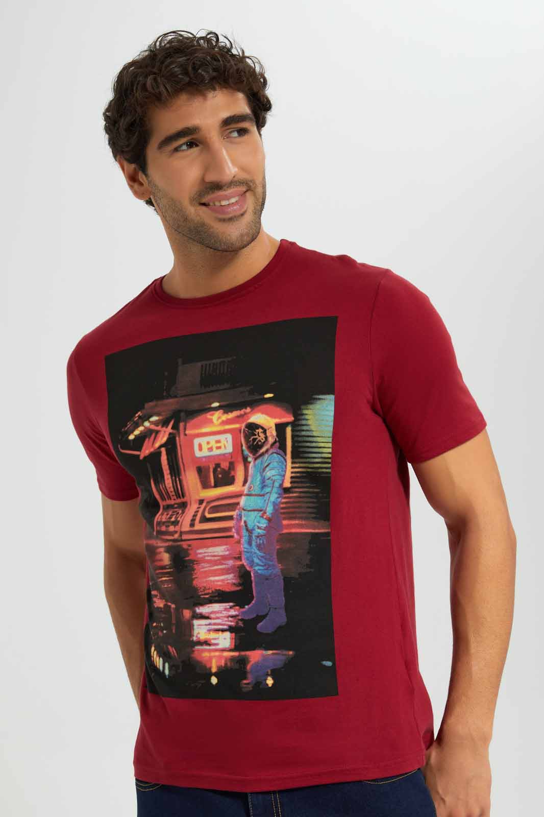 Redtag-Red-Graphic-T-Shirt-Category:T-Shirts,-Colour:Red,-Deals:4-For-90,-Deals:New-In,-Filter:Men's-Clothing,-Men-T-Shirts,-New-In-Men-APL,-S22C,-Section:Men,-TBL-Men's-