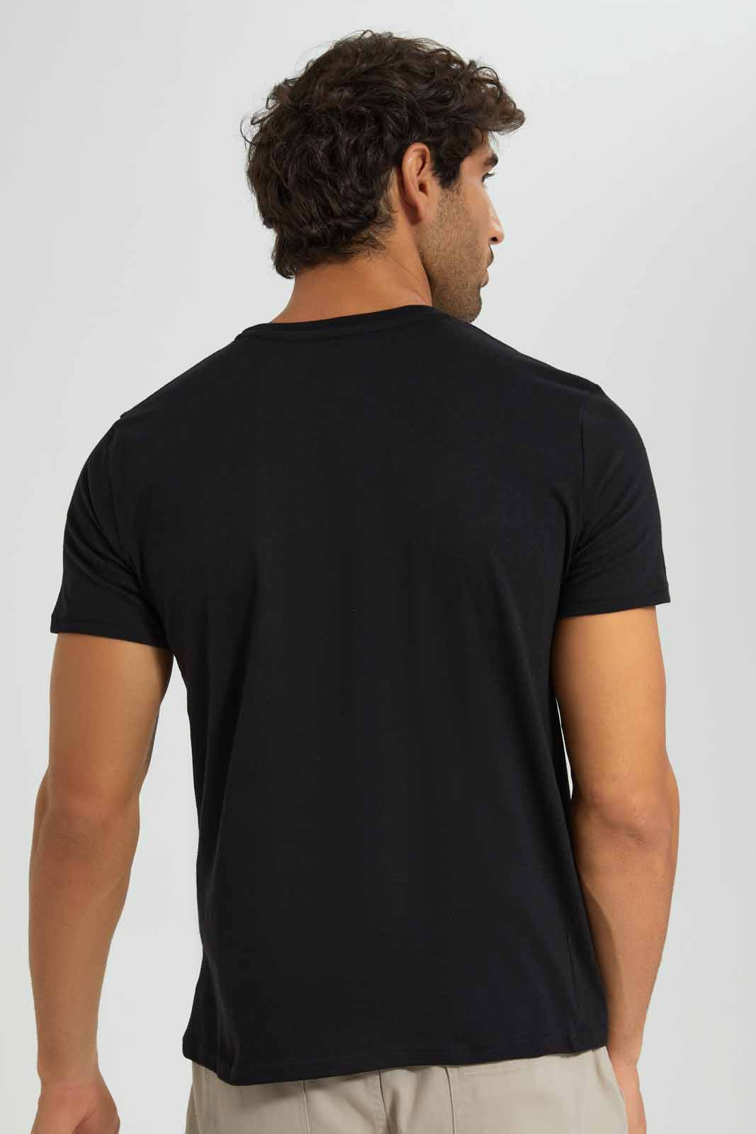Redtag-Black-Graphic-T-Shirt-Category:T-Shirts,-Colour:Black,-Deals:4-For-90,-Deals:New-In,-Filter:Men's-Clothing,-Men-T-Shirts,-New-In-Men-APL,-S22C,-Section:Men,-TBL-Men's-