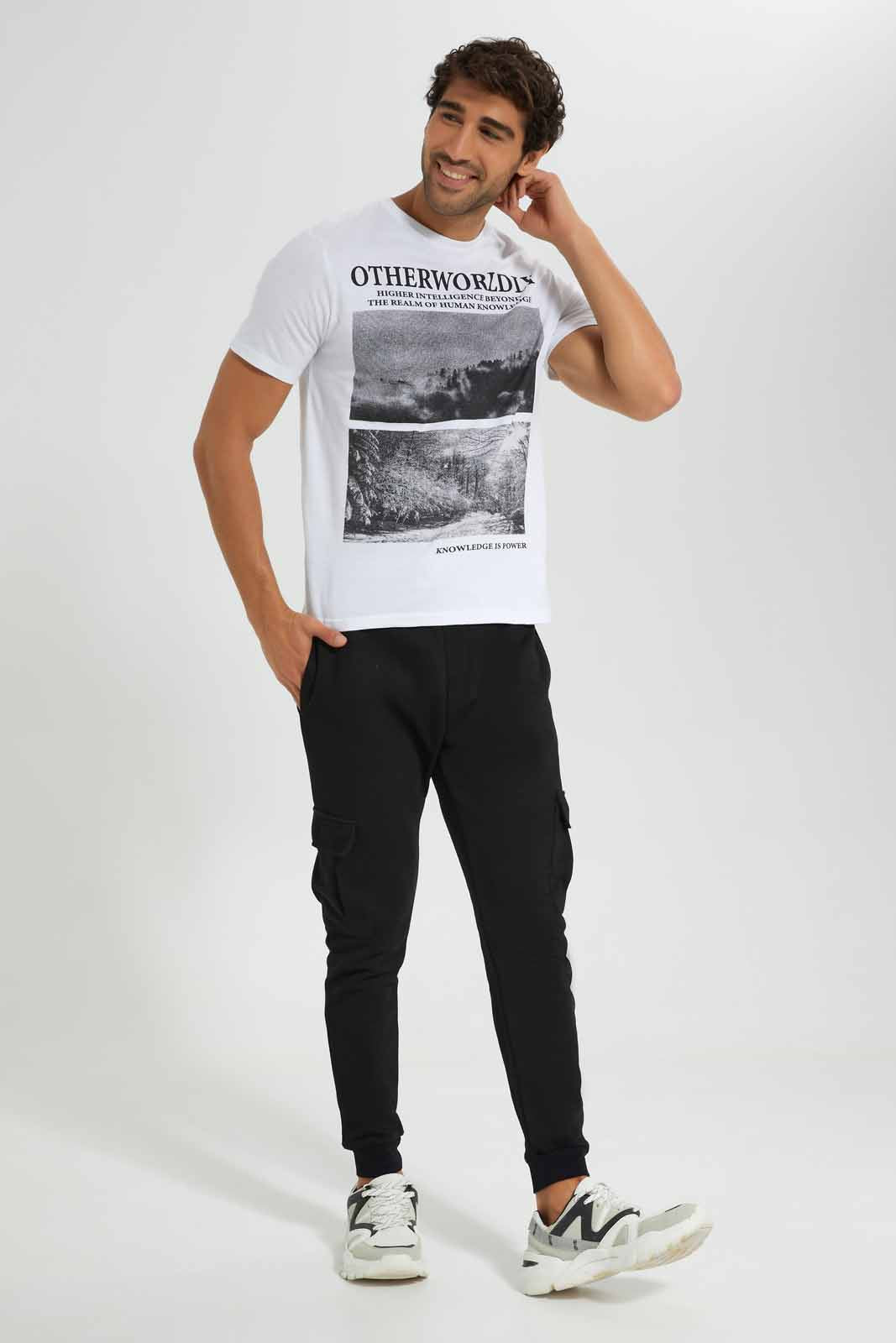 Redtag-White-Graphic-T-Shirt-Category:T-Shirts,-Colour:White,-Deals:4-For-90,-Deals:New-In,-Filter:Men's-Clothing,-Men-T-Shirts,-New-In-Men-APL,-S22C,-Section:Men,-TBL-Men's-