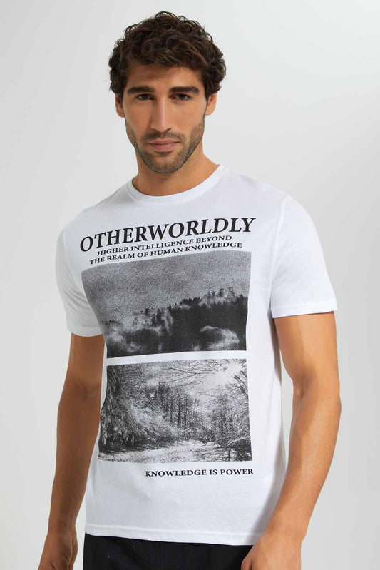 Redtag-White-Graphic-T-Shirt-Category:T-Shirts,-Colour:White,-Deals:4-For-90,-Deals:New-In,-Filter:Men's-Clothing,-Men-T-Shirts,-New-In-Men-APL,-S22C,-Section:Men,-TBL-Men's-