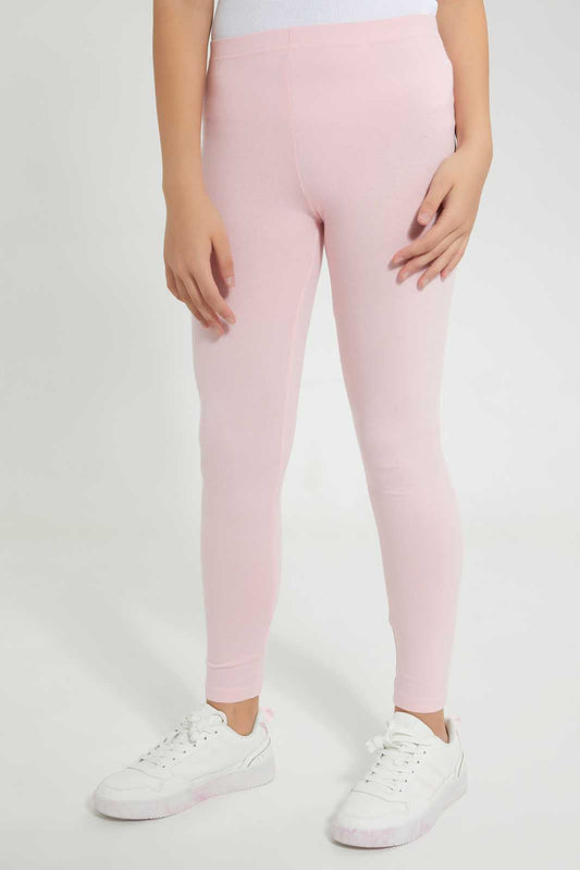 Redtag-Pink-Basic-Legging-Leggings-Senior-Girls-9 to 14 Years