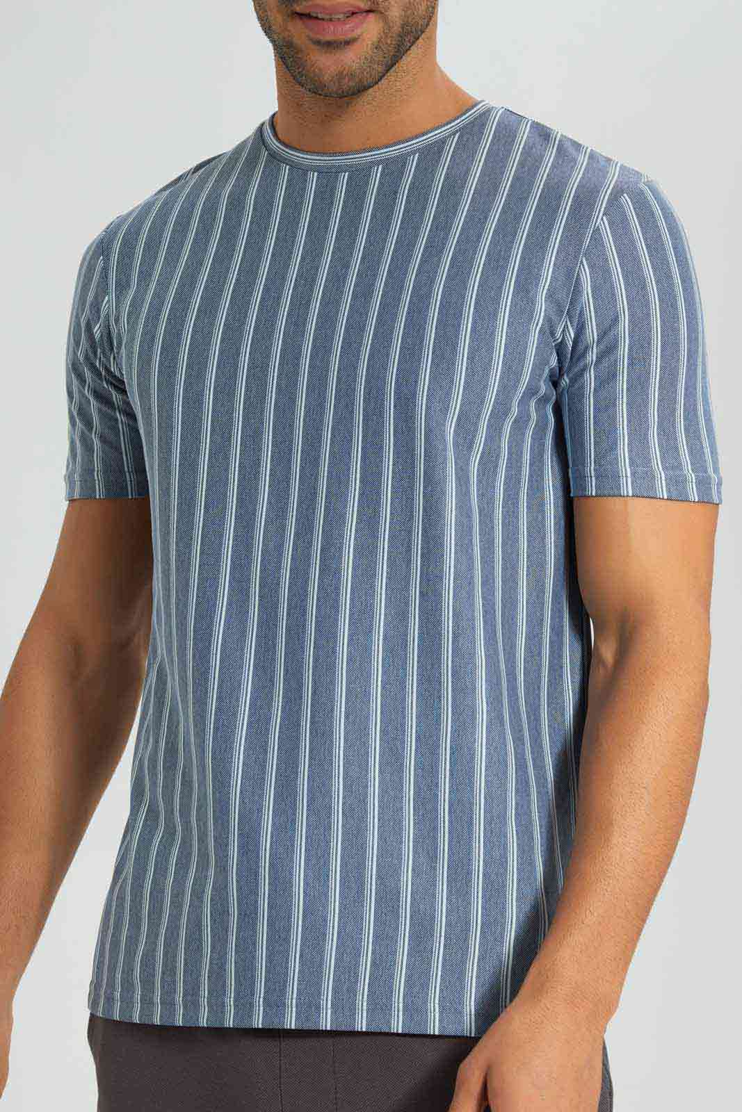 Redtag-Blue-With-White-Stripe-T-Shirt-Category:T-Shirts,-Colour:Blue,-Deals:New-In,-Filter:Men's-Clothing,-Men-T-Shirts,-New-In-Men,-Non-Sale,-S22D,-Section:Men-Men's-