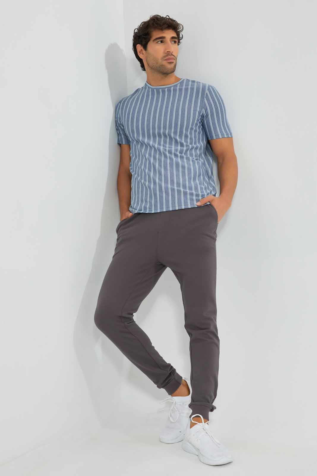 Redtag-Blue-With-White-Stripe-T-Shirt-Category:T-Shirts,-Colour:Blue,-Deals:New-In,-Filter:Men's-Clothing,-Men-T-Shirts,-New-In-Men,-Non-Sale,-S22D,-Section:Men-Men's-