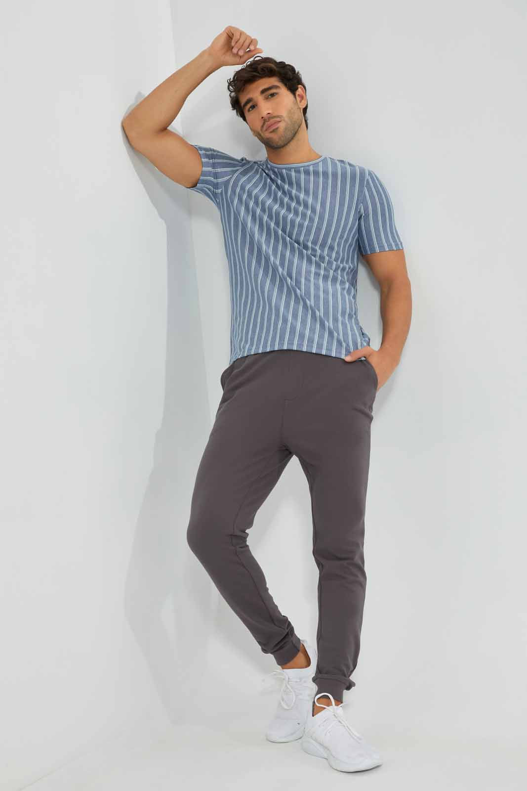 Redtag-Blue-With-White-Stripe-T-Shirt-Category:T-Shirts,-Colour:Blue,-Deals:New-In,-Filter:Men's-Clothing,-Men-T-Shirts,-New-In-Men,-Non-Sale,-S22D,-Section:Men-Men's-
