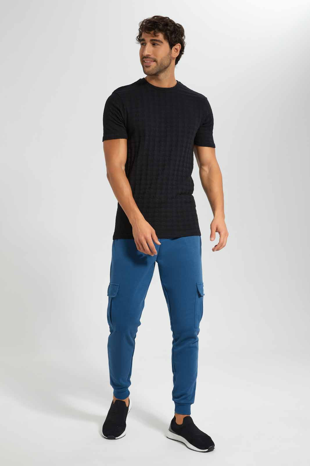 Redtag-Black-Crew-Neck-T-Shirt-Category:T-Shirts,-Colour:Black,-Deals:New-In,-Filter:Men's-Clothing,-Men-T-Shirts,-New-In-Men,-Non-Sale,-S22D,-Section:Men-Men's-