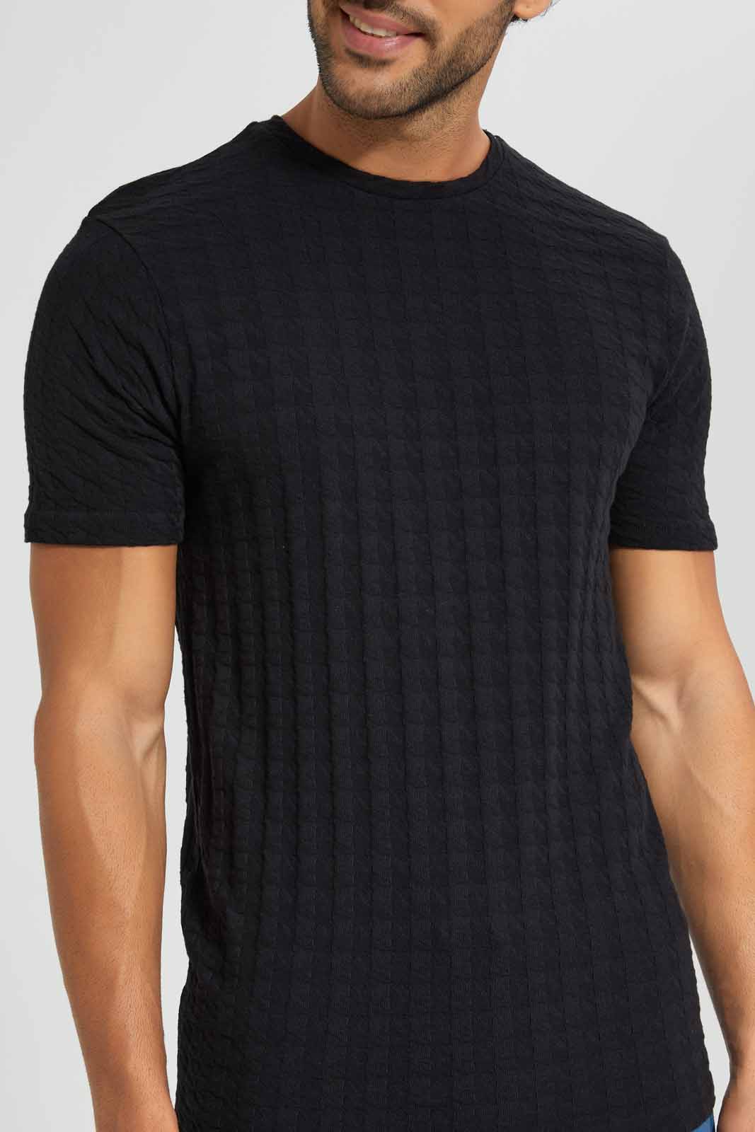 Redtag-Black-Crew-Neck-T-Shirt-Category:T-Shirts,-Colour:Black,-Deals:New-In,-Filter:Men's-Clothing,-Men-T-Shirts,-New-In-Men,-Non-Sale,-S22D,-Section:Men-Men's-