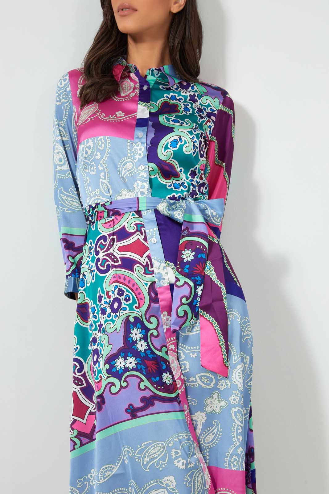 Redtag-Assorted-Printed-Satin-Shirt-Dress:Assorted:Uk8-Dresses-Women's-