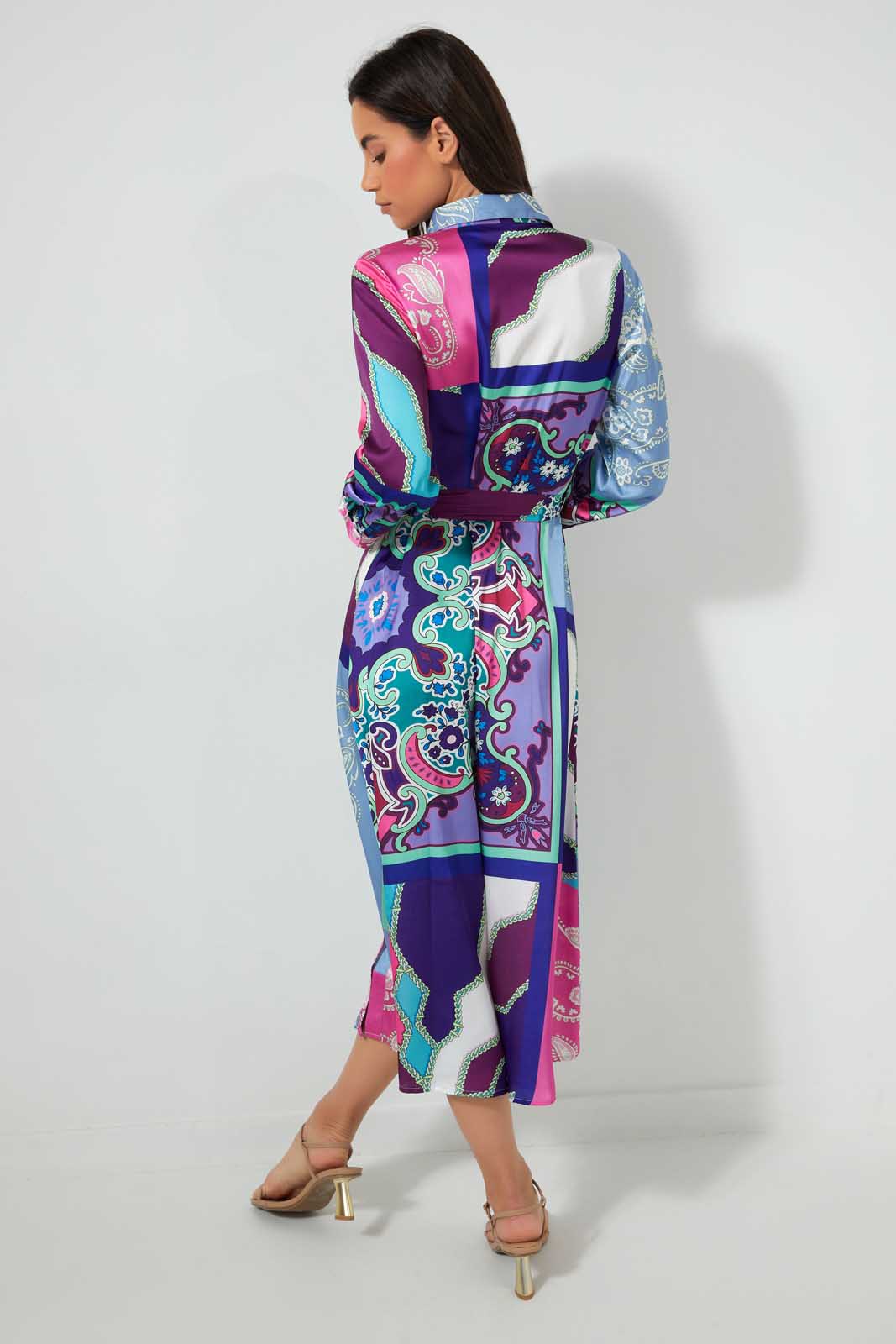 Redtag-Assorted-Printed-Satin-Shirt-Dress:Assorted:Uk8-Dresses-Women's-