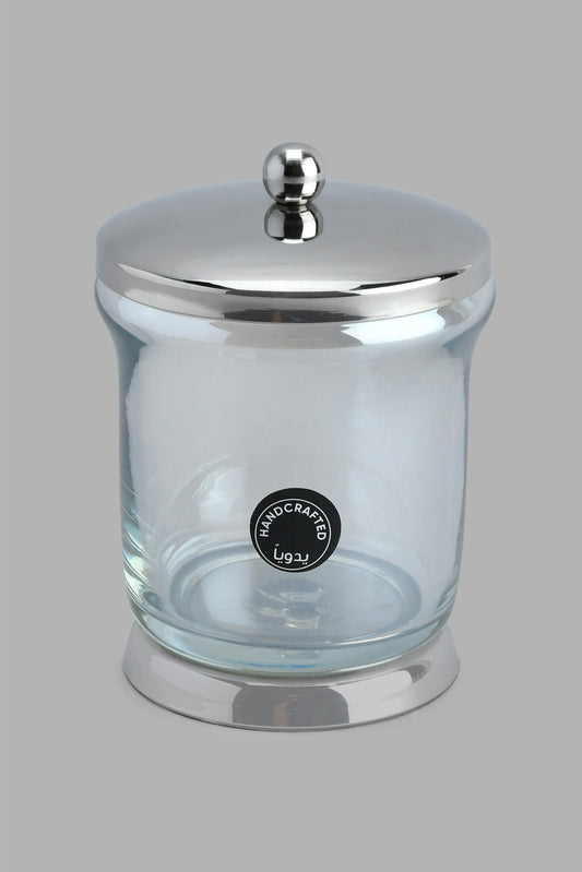 Silver Cotton Jar