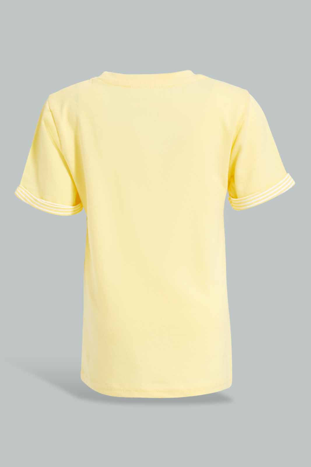 Redtag-Yellow-Short-Contrast-Sleeve-Tshirt-Bundle,-Category:T-Shirts,-Colour:Yellow,-Deals:4-For-90,-Deals:New-In,-Filter:Infant-Boys-(3-to-24-Mths),-INB-T-Shirts,-New-In-INB-APL,-S22D,-Section:Boys-(0-to-14Yrs),-TBL-Infant-Boys-