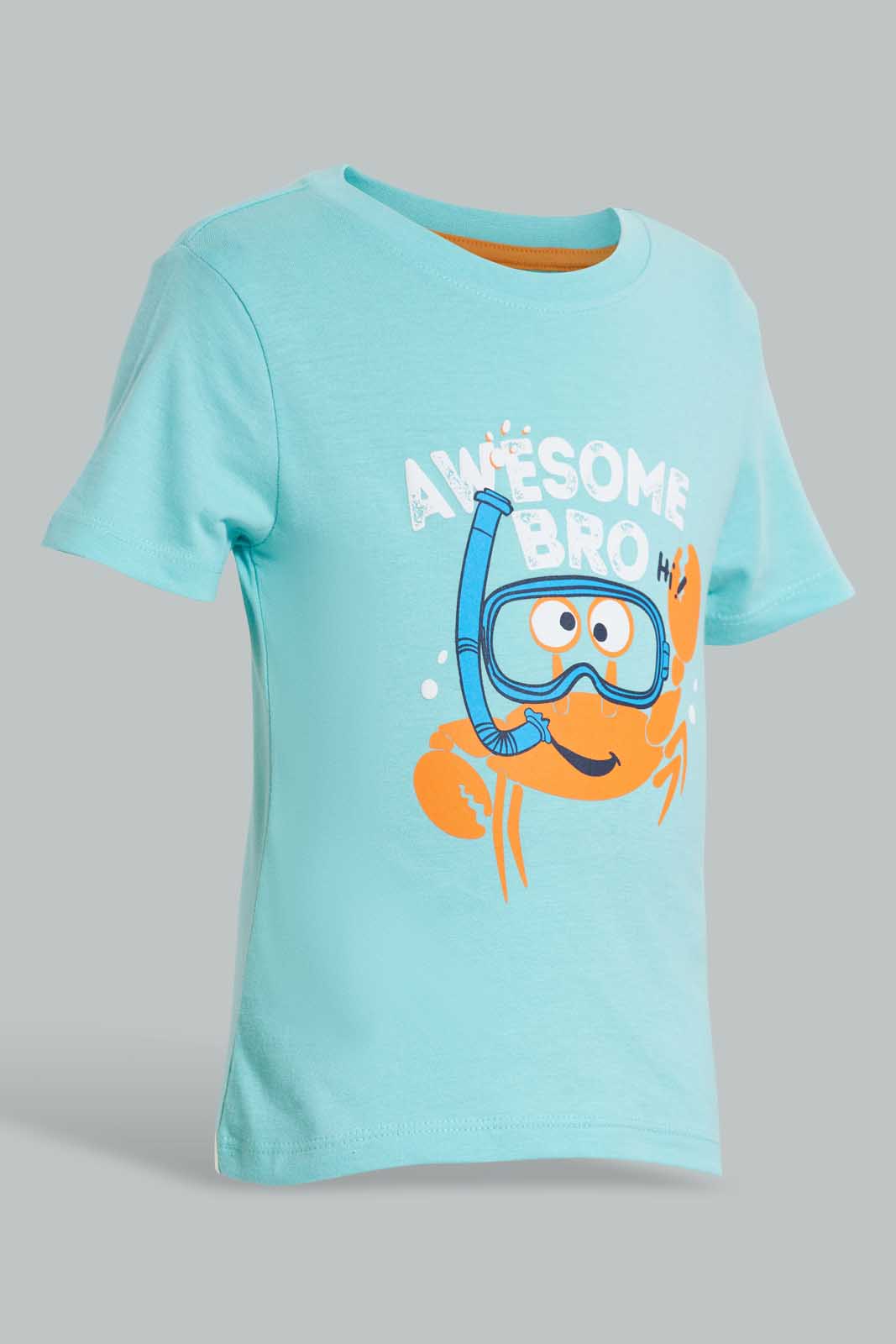 Redtag-Blue-Lobster-T-Shirt-For-Baby-Boys-Category:T-Shirts,-Colour:Blue,-Deals:Sale,-Filter:Infant-Boys-(3-to-24-Mths),-INB-T-Shirts,-S22C,-Sale-INB-APL,-Section:Boys-(0-to-14Yrs)-Infant-Boys-3 to 24 Months