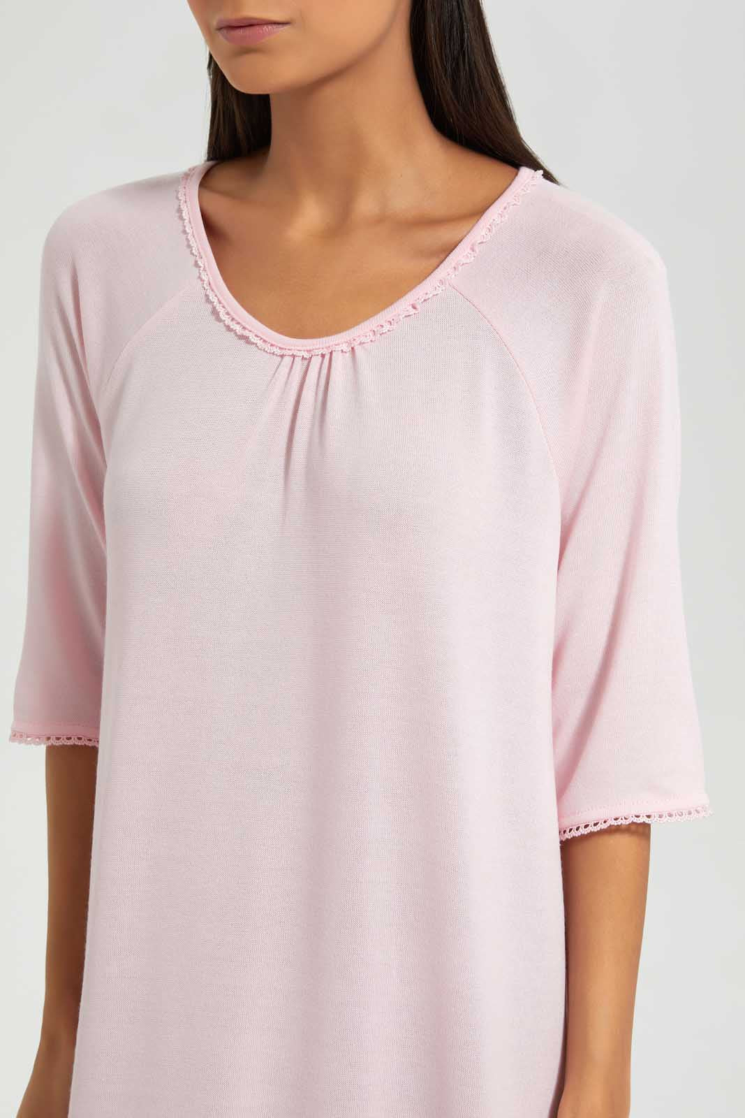 Redtag-Pink-Plain-Nightgown-Nightgowns-Women's-