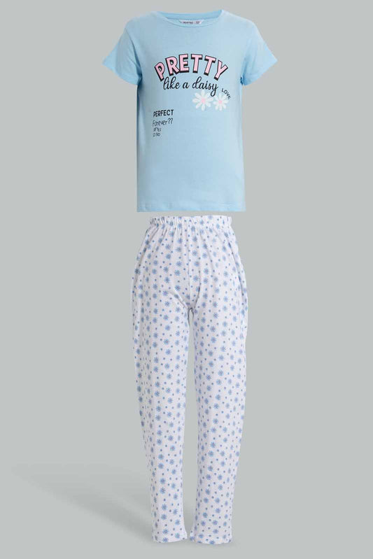 Redtag-Lt-Blue-Pajama-Sets-Pyjama-Sets-Senior-Girls-9 to 14 Years