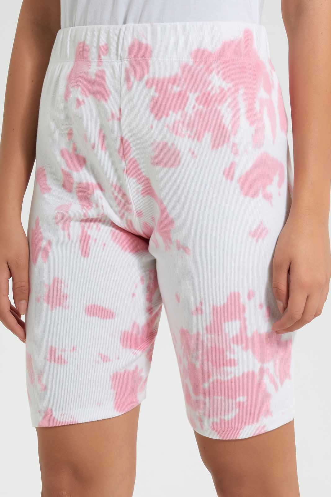Redtag-Assorted-Tie-Dye-Cyling-Short-Loungewear-Shorts-Women's-
