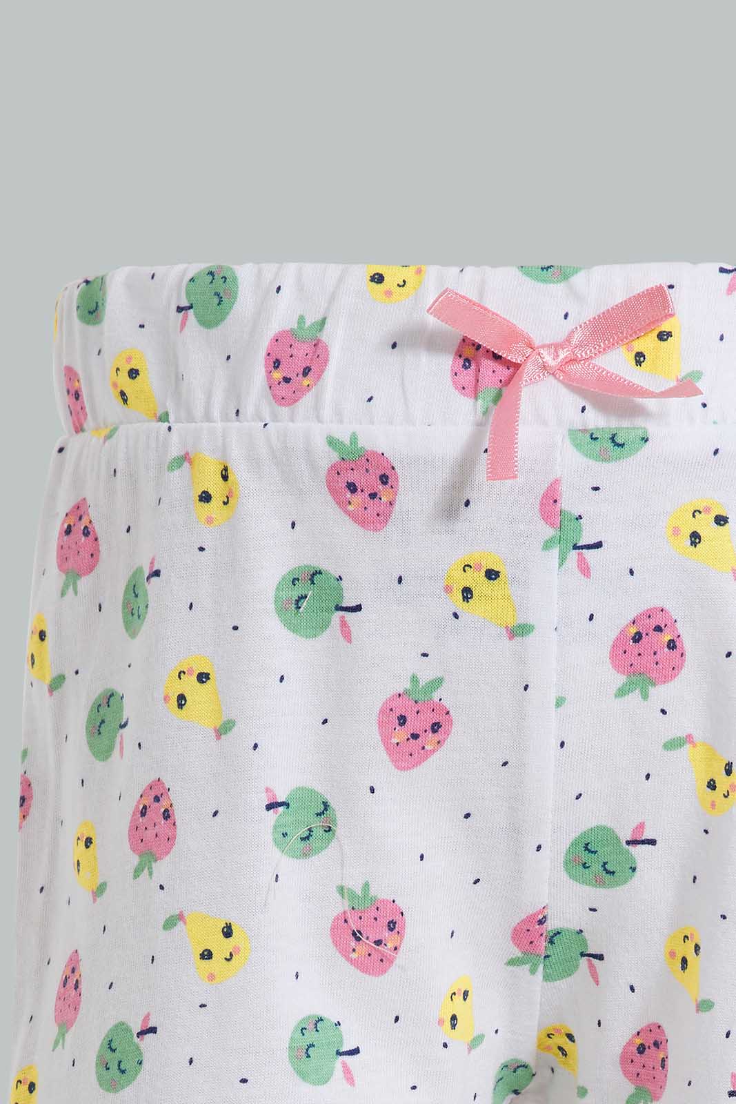 Redtag-Assorted-Printed-2Pk-Short-Casual-Shorts-Infant-Girls-3 to 24 Months