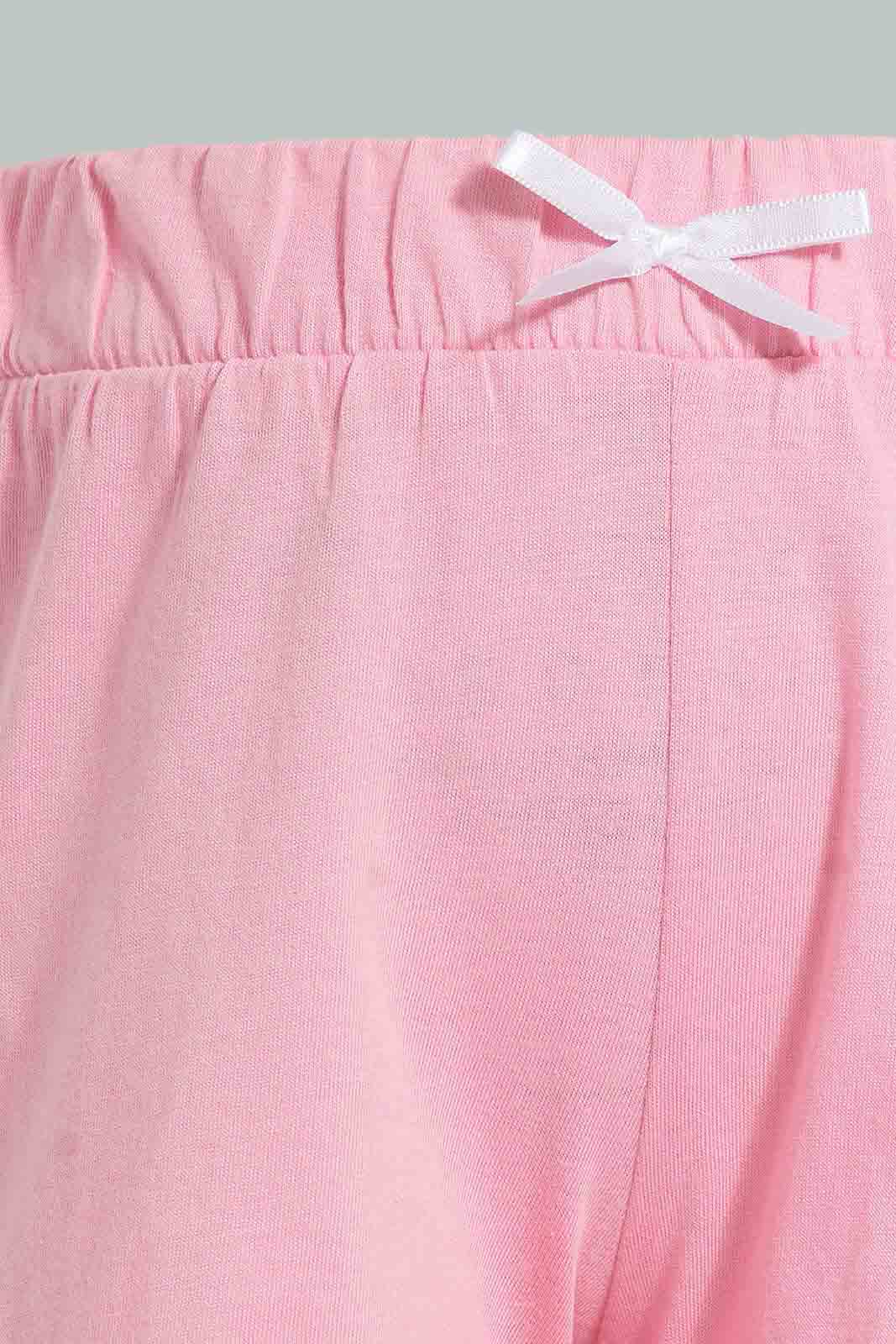 Redtag-Assorted-Printed-2Pk-Short-Casual-Shorts-Infant-Girls-3 to 24 Months