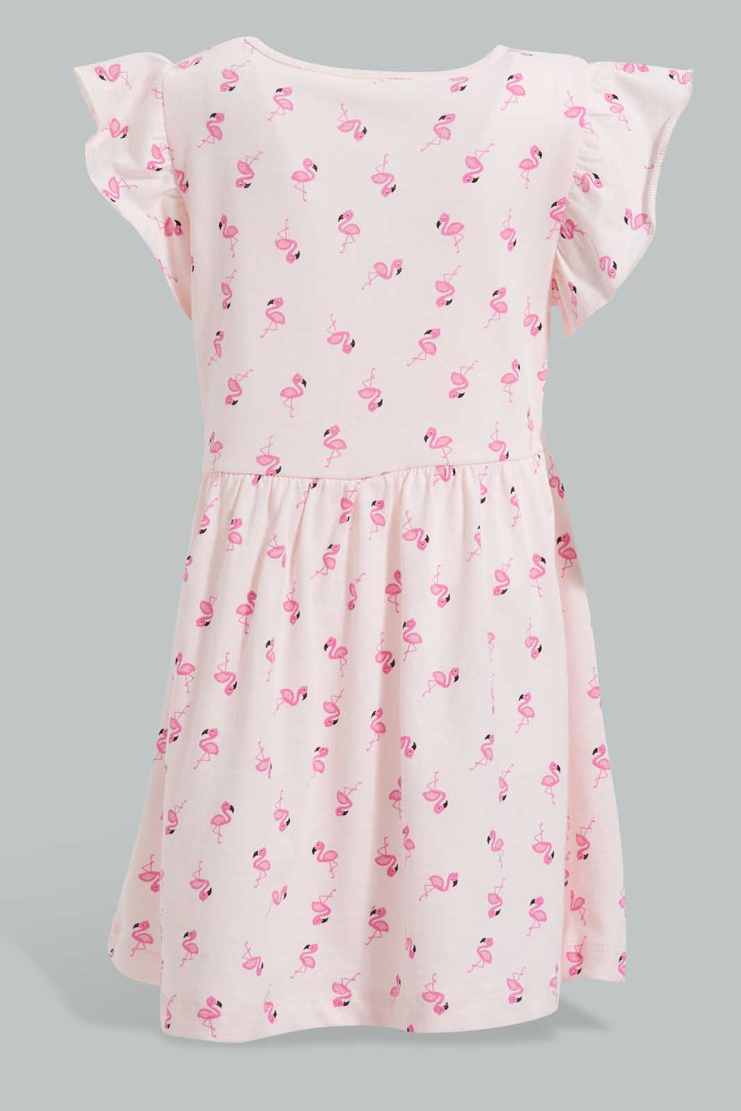 Redtag-Multi-Colour-2Pc-Pack-Knit-Dress-Dresses-Infant-Girls-3 to 24 Months