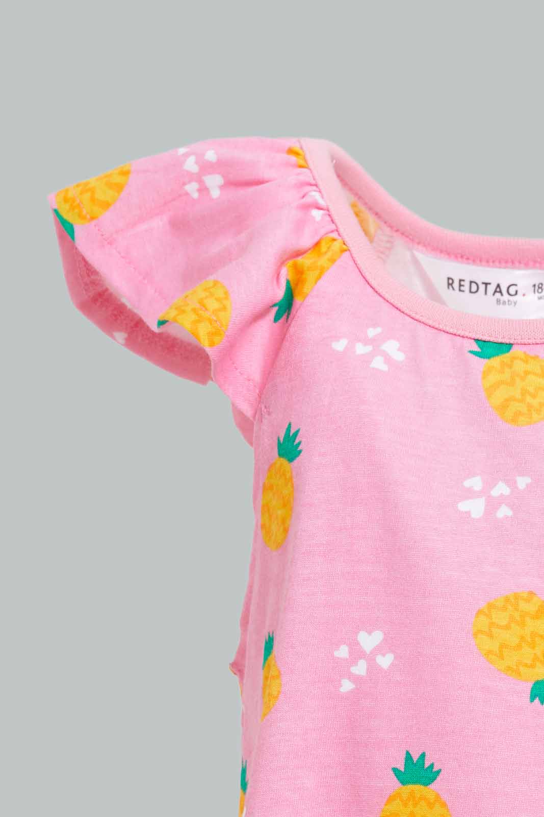 Pink Pineapple Set For Baby Girls (2 Piece)