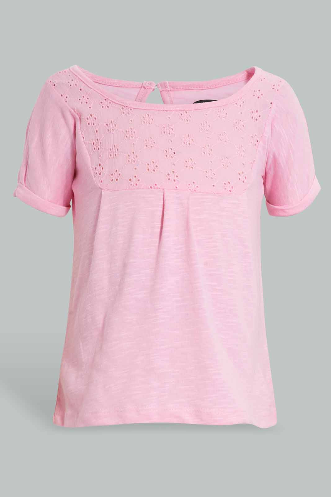 Redtag-Pink-Solid-Top-Blouses-Infant-Girls-3 to 24 Months