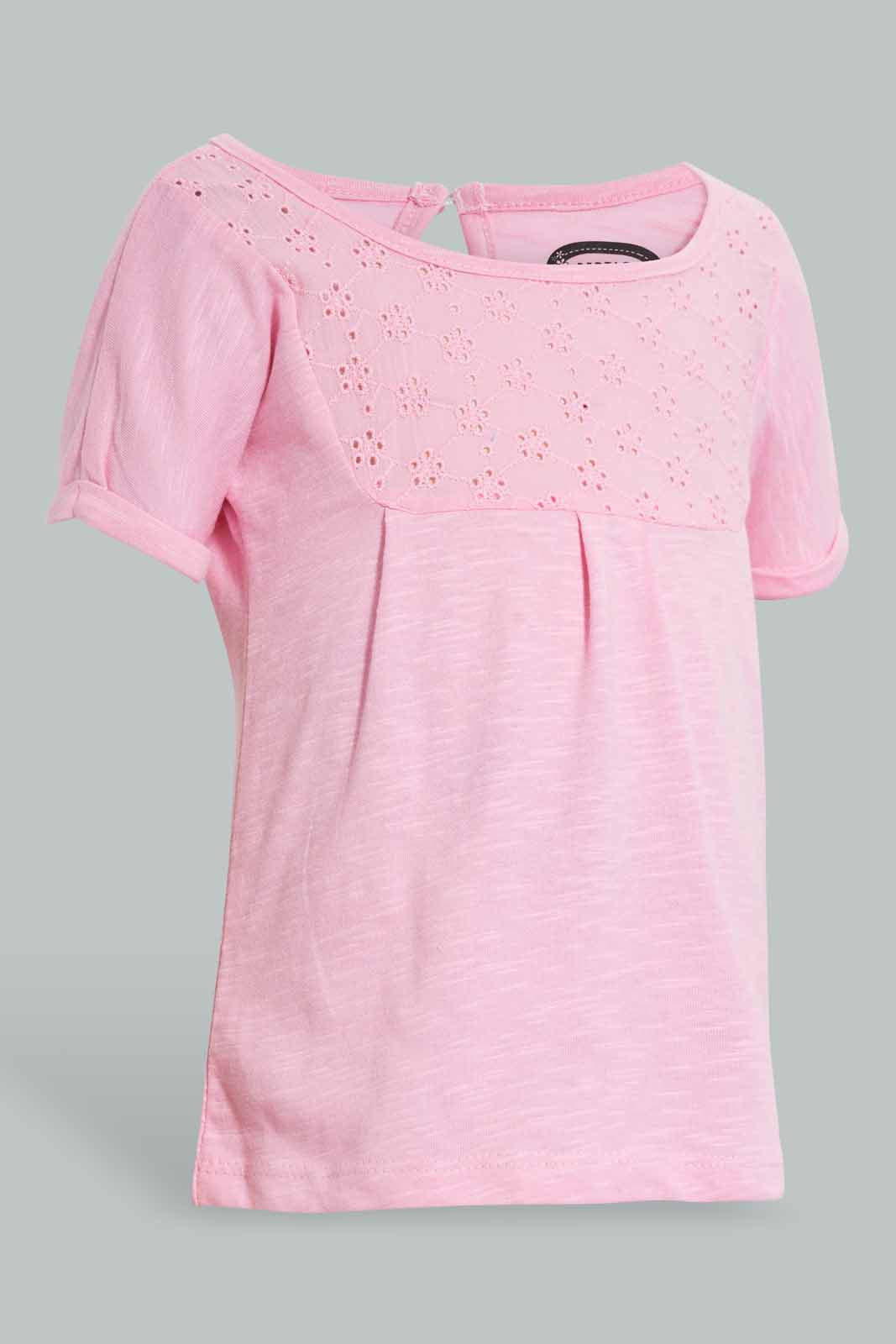 Redtag-Pink-Solid-Top-Blouses-Infant-Girls-3 to 24 Months