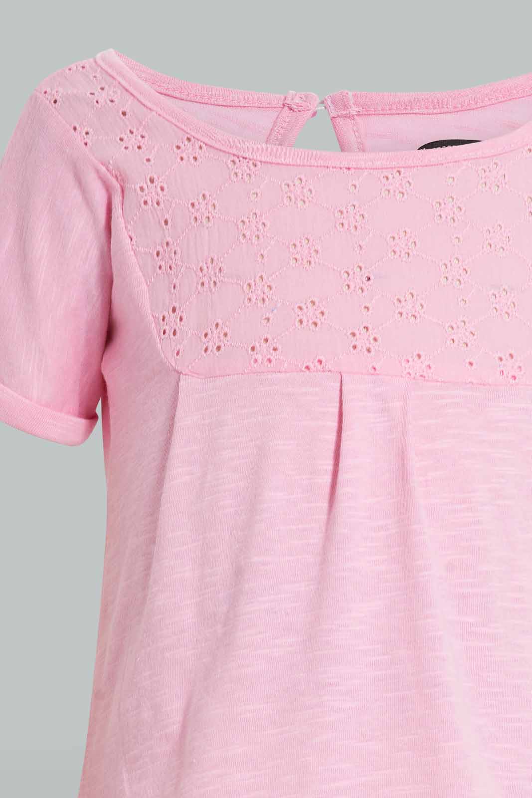 Redtag-Pink-Solid-Top-Blouses-Infant-Girls-3 to 24 Months