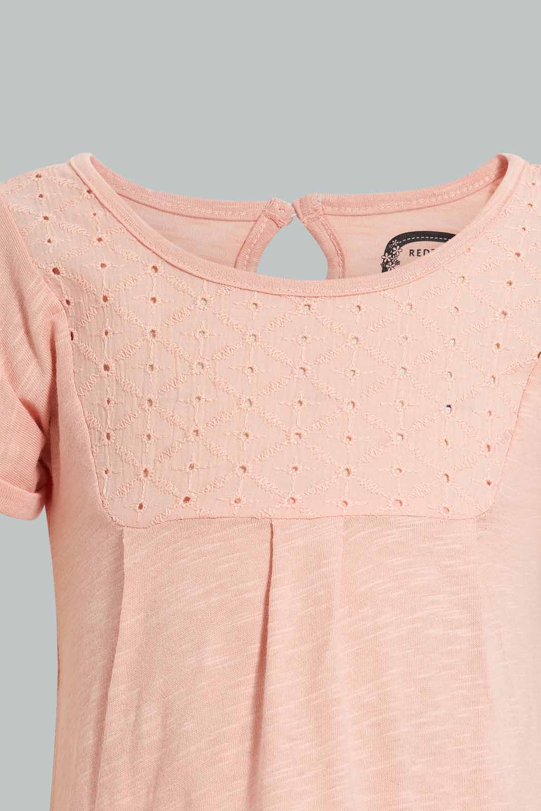 Redtag-Coral-Solid-Top-Blouses-Infant-Girls-3 to 24 Months
