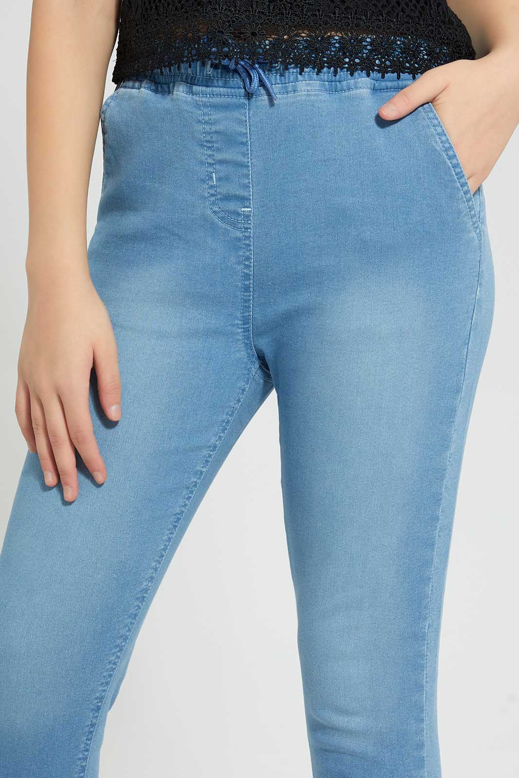 Redtag-Blue-Knitted-Jegging-Category:Jeans,-Category:Jeggings,-Colour:Blue,-Deals:3-For-90,-Deals:Sale,-Filter:Senior-Girls-(8-to-14-Yrs),-GSR-Jeans,-GSR-Jeggings,-S22C,-Sale-GSR-APL,-Section:Girls-(0-to-14Yrs)-Senior-Girls-9 to 14 Years