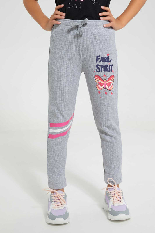 Redtag-Grey-Free-Spirit-Active-Pant-Bundle,-Category:Joggers,-Colour:Grey,-Deals:Sale,-Filter:Girls-(2-to-8-Yrs),-Girls-Joggers,-S22C,-Sale-GIR-APL,-Section:Girls-(0-to-14Yrs),-TBL-Girls-2 to 8 Years