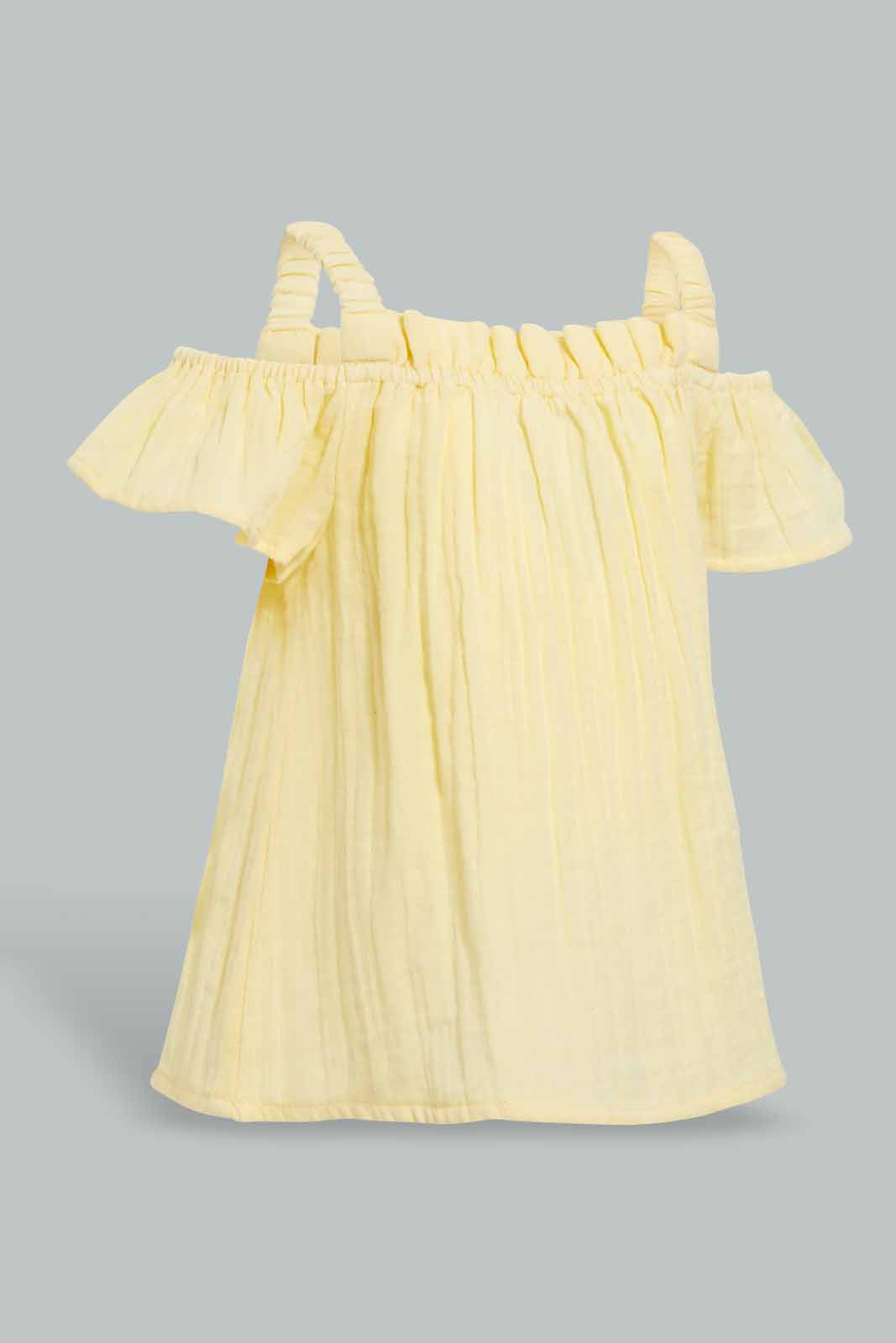 Redtag-Yellow-Off-Shoulder-Blouse-Category:Blouses,-Colour:Yellow,-Deals:New-In,-Filter:Infant-Girls-(3-to-24-Mths),-ING-Blouses,-New-In-ING,-Non-Sale,-S22D,-Section:Girls-(0-to-14Yrs)-Infant-Girls-3 to 24 Months
