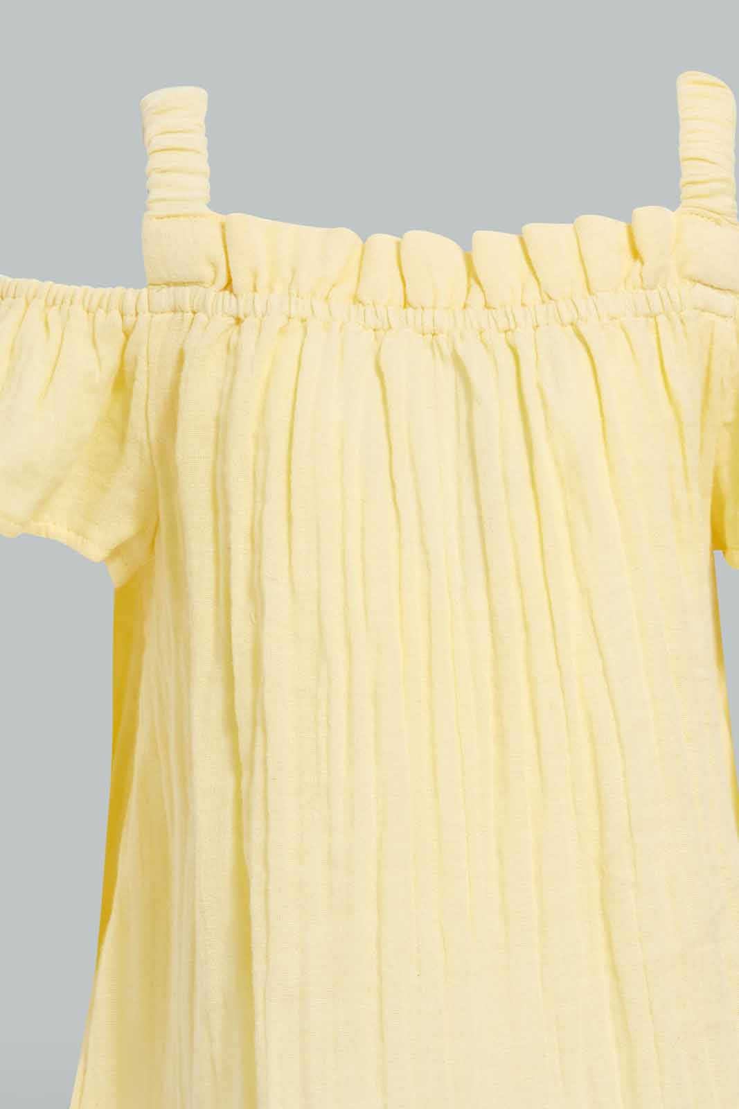 Redtag-Yellow-Off-Shoulder-Blouse-Category:Blouses,-Colour:Yellow,-Deals:New-In,-Filter:Infant-Girls-(3-to-24-Mths),-ING-Blouses,-New-In-ING,-Non-Sale,-S22D,-Section:Girls-(0-to-14Yrs)-Infant-Girls-3 to 24 Months