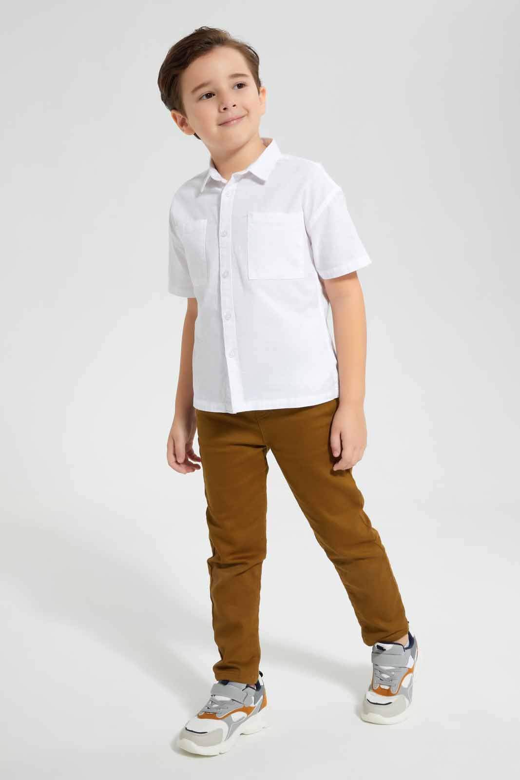 White Over Sized Short Sleeve Shirt