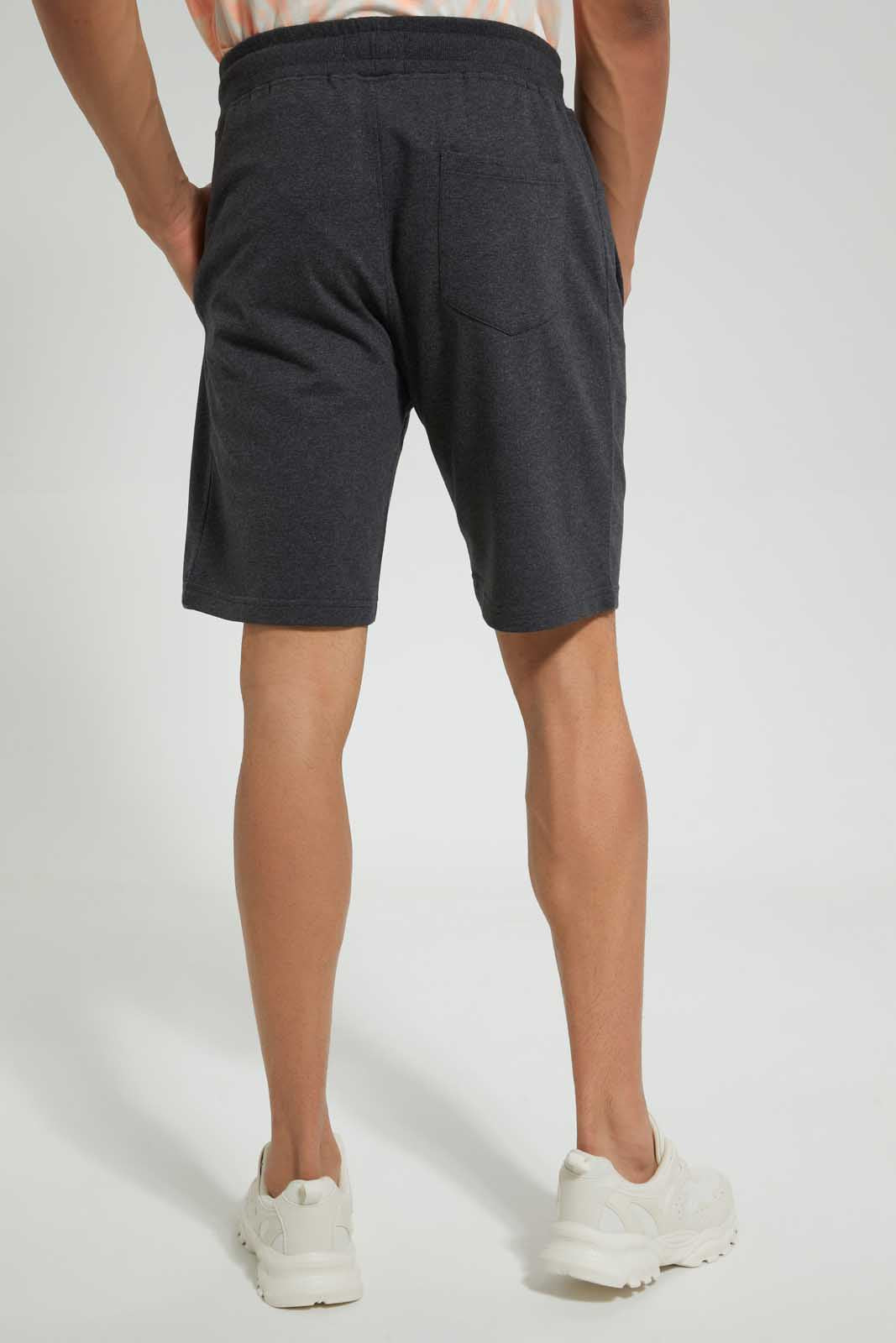 Charcoal Short With Placement Print