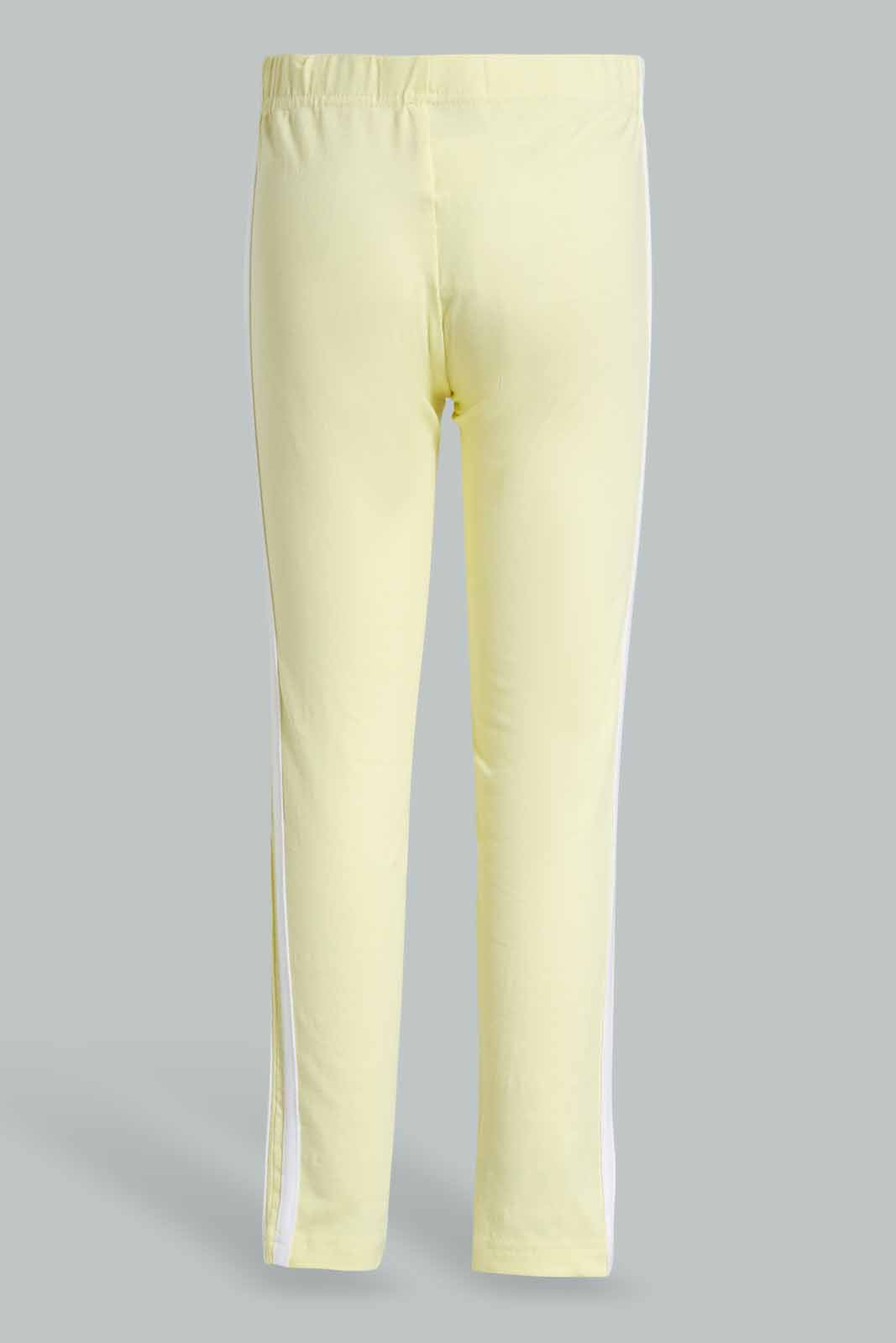 Redtag-Yellow-Girls-Printed-Legging-Leggings-Girls-2 to 8 Years