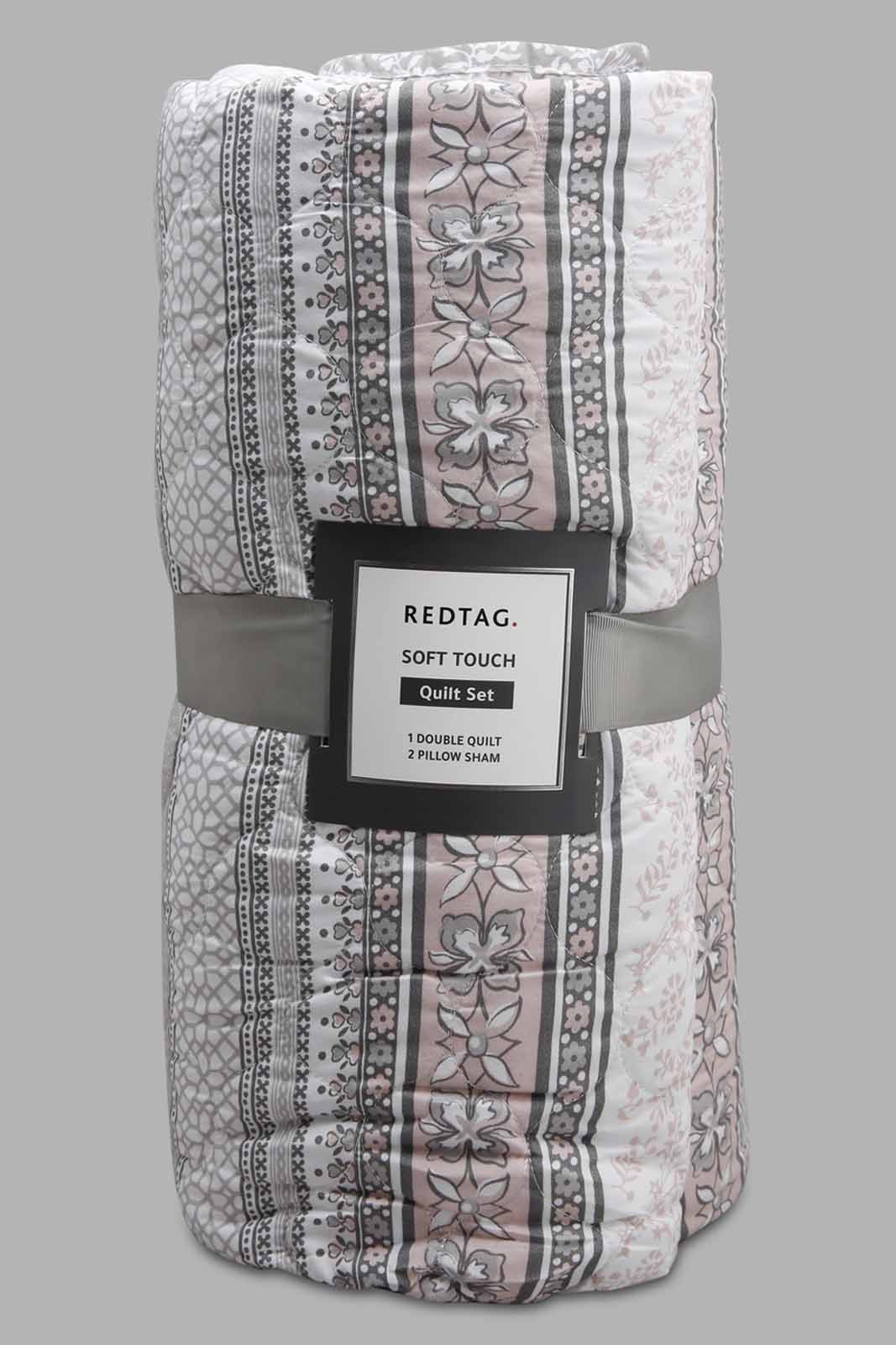 Redtag-Multi-Colour-2-Piece-Floral-Printed-Quilt-Set-
(Double-Size)-Category:Quilts,-Colour:Multicolour,-Deals:New-In,-Filter:Home-Bedroom,-HMW-BED-Quilts,-New-In-HMW-BED,-Non-Sale,-Section:Homewares,-W22O-Home-Bedroom-