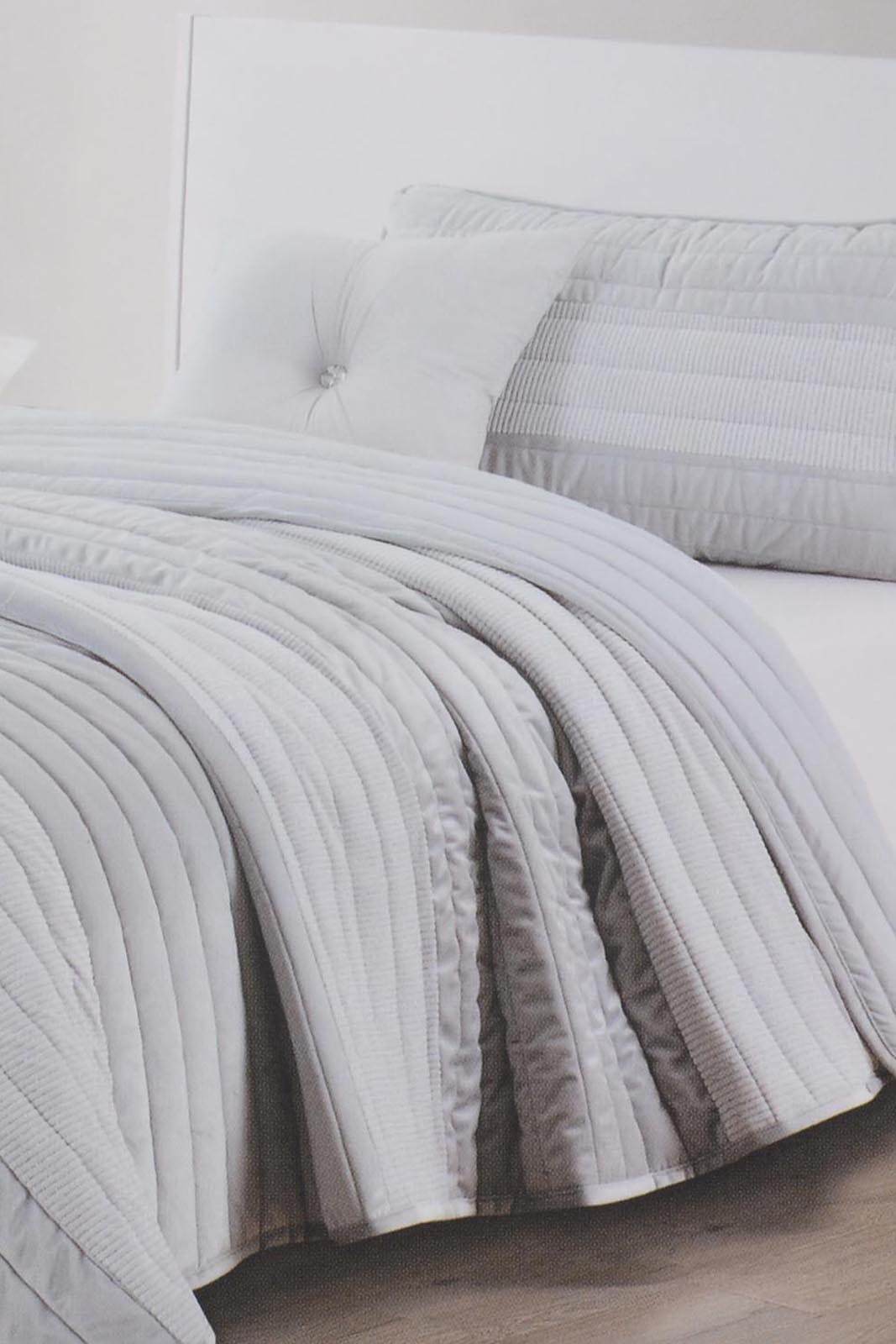 Grey Velvet 2-Piece Quilt (Single Size)
