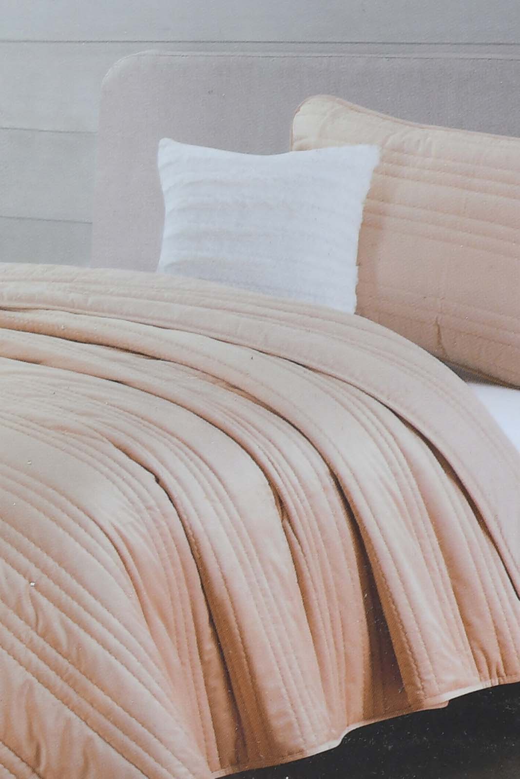 Redtag-Beige-Velvet-2-Piece-Quilt-With-Zig-Zag
(Single-Size)-Category:Quilts,-Colour:Beige,-Filter:Home-Bedroom,-HMW-BED-Quilts,-New-In,-New-In-HMW-BED,-Non-Sale,-S22C,-Section:Homewares-Home-Bedroom-