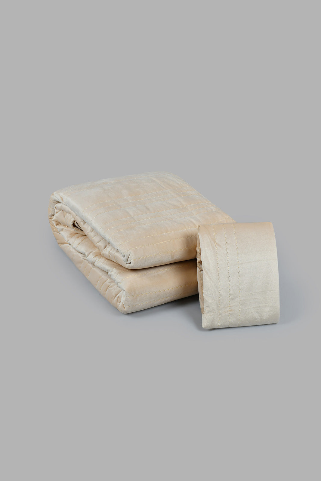 Redtag-Beige-Velvet-2-Piece-Quilt-With-Zig-Zag
(Single-Size)-Category:Quilts,-Colour:Beige,-Filter:Home-Bedroom,-HMW-BED-Quilts,-New-In,-New-In-HMW-BED,-Non-Sale,-S22C,-Section:Homewares-Home-Bedroom-