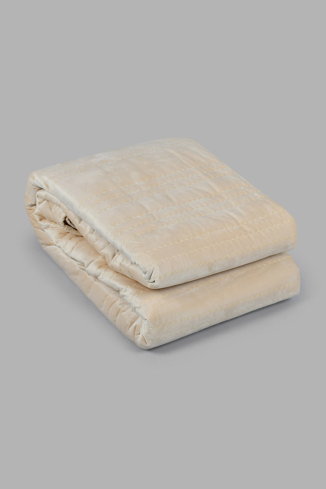 Redtag-Beige-Velvet-2-Piece-Quilt-With-Zig-Zag
(Single-Size)-Category:Quilts,-Colour:Beige,-Filter:Home-Bedroom,-HMW-BED-Quilts,-New-In,-New-In-HMW-BED,-Non-Sale,-S22C,-Section:Homewares-Home-Bedroom-