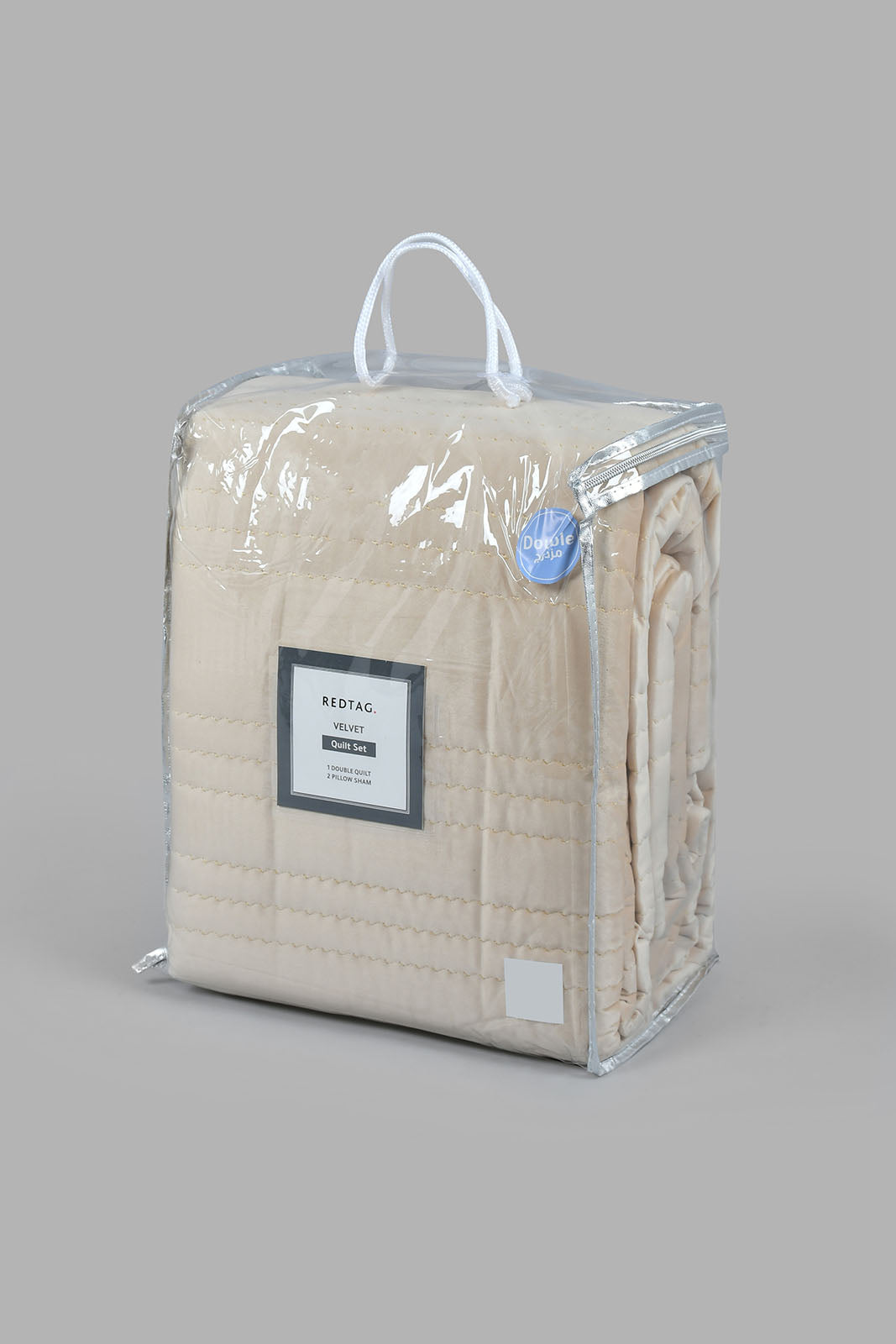 Redtag-Beige-Velvet-3-Piece-Quilt-With-Zig-Zag
(Double-Size)-Category:Quilts,-Colour:Beige,-Filter:Home-Bedroom,-HMW-BED-Quilts,-New-In,-New-In-HMW-BED,-Non-Sale,-S22C,-Section:Homewares-Home-Bedroom-