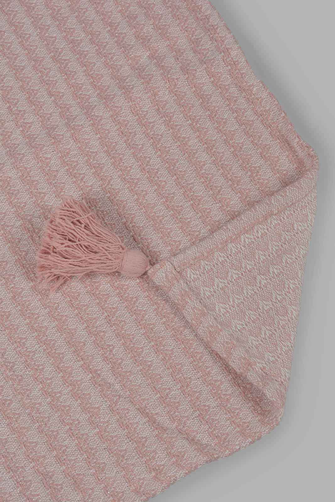 Redtag-Pink-Woven-Throw-With-Fringles-Category:Throws,-Colour:Pink,-Deals:New-In,-Filter:Home-Bedroom,-HMW-BED-Throws,-New-In-HMW-BED,-Non-Sale,-Section:Homewares,-W22O-Home-Bedroom-