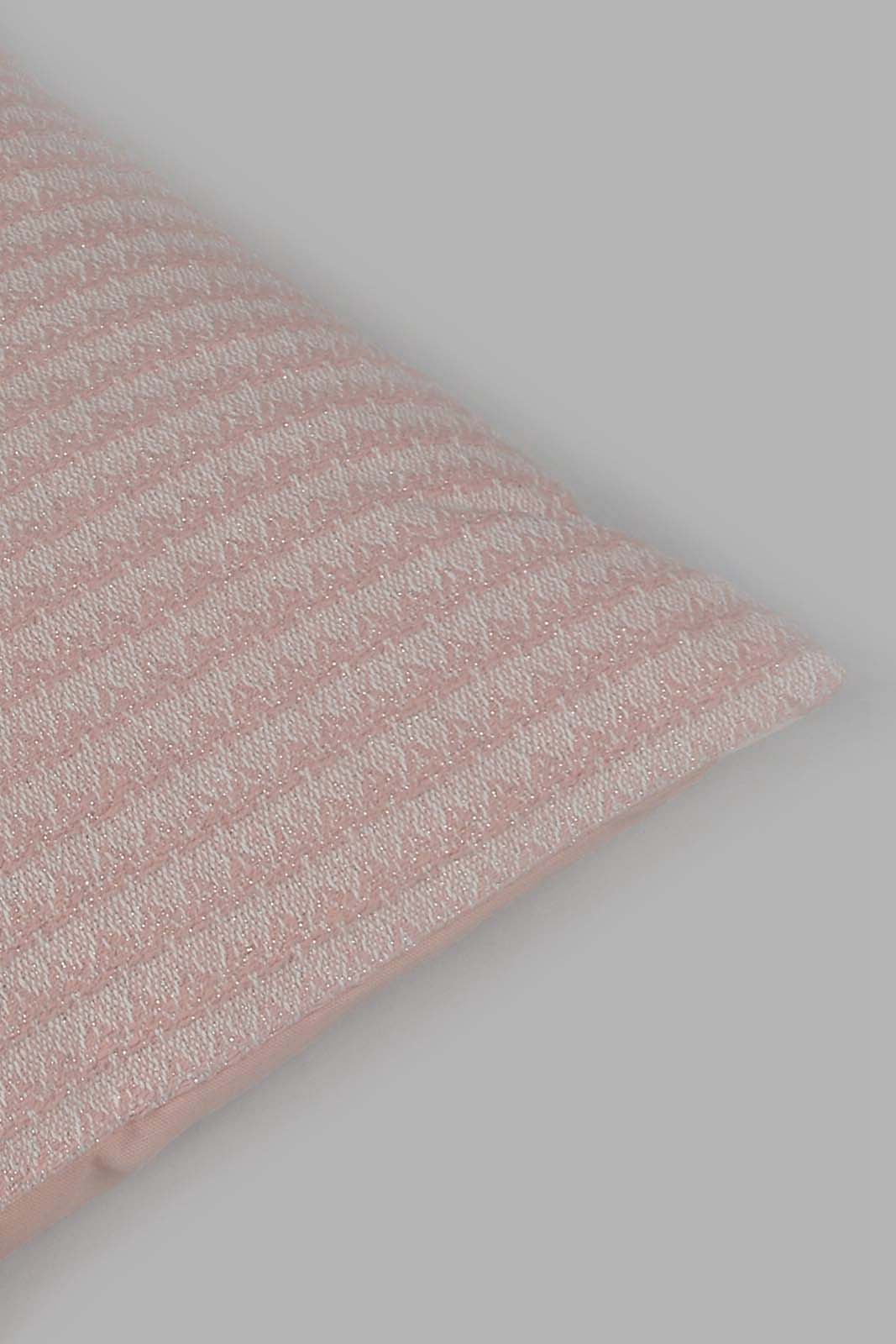 Redtag-Pink-Woven-Jacquard-Cushion-Category:Cushions,-Colour:Pink,-Deals:New-In,-Filter:Home-Bedroom,-HMW-BED-Cushions,-New-In-HMW-BED,-Non-Sale,-Section:Homewares,-W22O-Home-Bedroom-