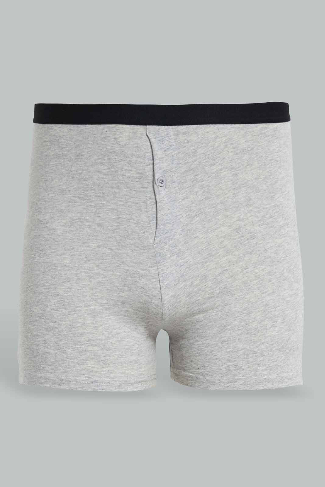 Redtag-Grey-Knitted-Boxer-Short-For-Men-(Pack-of-2)-365,-Category:Briefs,-Colour:Grey,-Deals:New-In,-Filter:Men's-Clothing,-Men-Briefs,-New-In-Men-APL,-Non-Sale,-Section:Men-Men's-