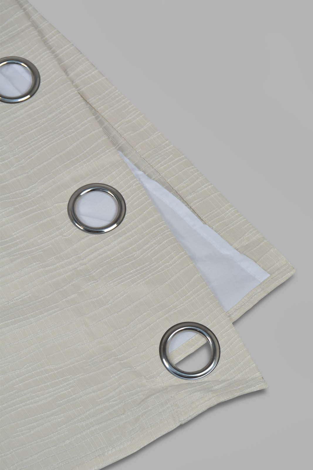 Redtag-Ivory-2-Piece-Jacquard-Curtain-Pair-With-Lining-Category:Curtains,-Colour:Ivory,-Filter:Home-Bedroom,-HMW-BED-Curtains,-Non-Sale,-S22C,-Section:Homewares-Home-Bedroom-