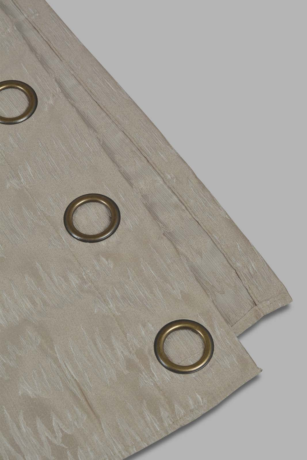 Redtag-Beige-2-Piece-Geometric-Jacquard-Curtain-Pair-Without-Lining-Category:Curtains,-Colour:Beige,-Filter:Home-Bedroom,-HMW-BED-Curtains,-Non-Sale,-S22C,-Section:Homewares-Home-Bedroom-