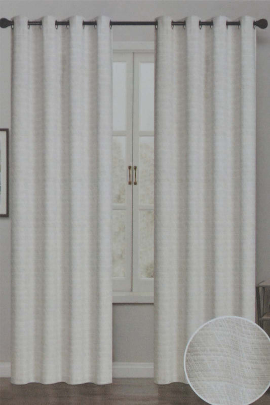 Redtag-Beige-2-Piece-Jacquard-Curtain-Pair-With-Lining-Category:Curtains,-Colour:Beige,-Filter:Home-Bedroom,-HMW-BED-Curtains,-Non-Sale,-S22C,-Section:Homewares-Home-Bedroom-