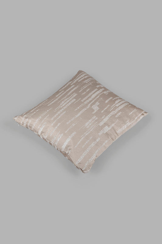 Redtag-Beige-Stripe-Jacquard-Cushion-Category:Cushions,-Colour:Beige,-Deals:New-In,-Filter:Home-Bedroom,-HMW-BED-Cushions,-New-In-HMW-BED,-Non-Sale,-Section:Homewares,-W22A-Home-Bedroom-